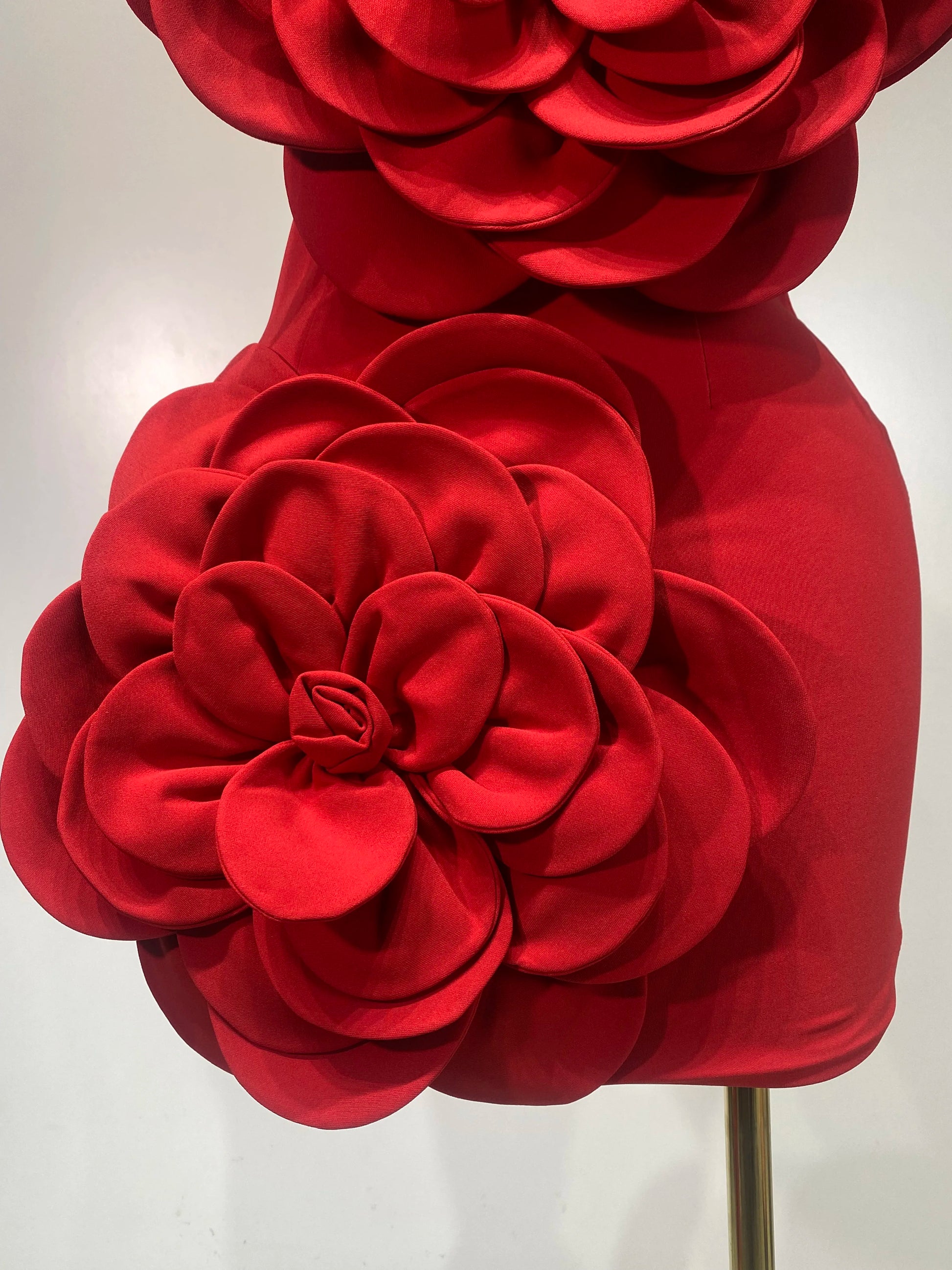 Flower Red Mini Bodycon Dress