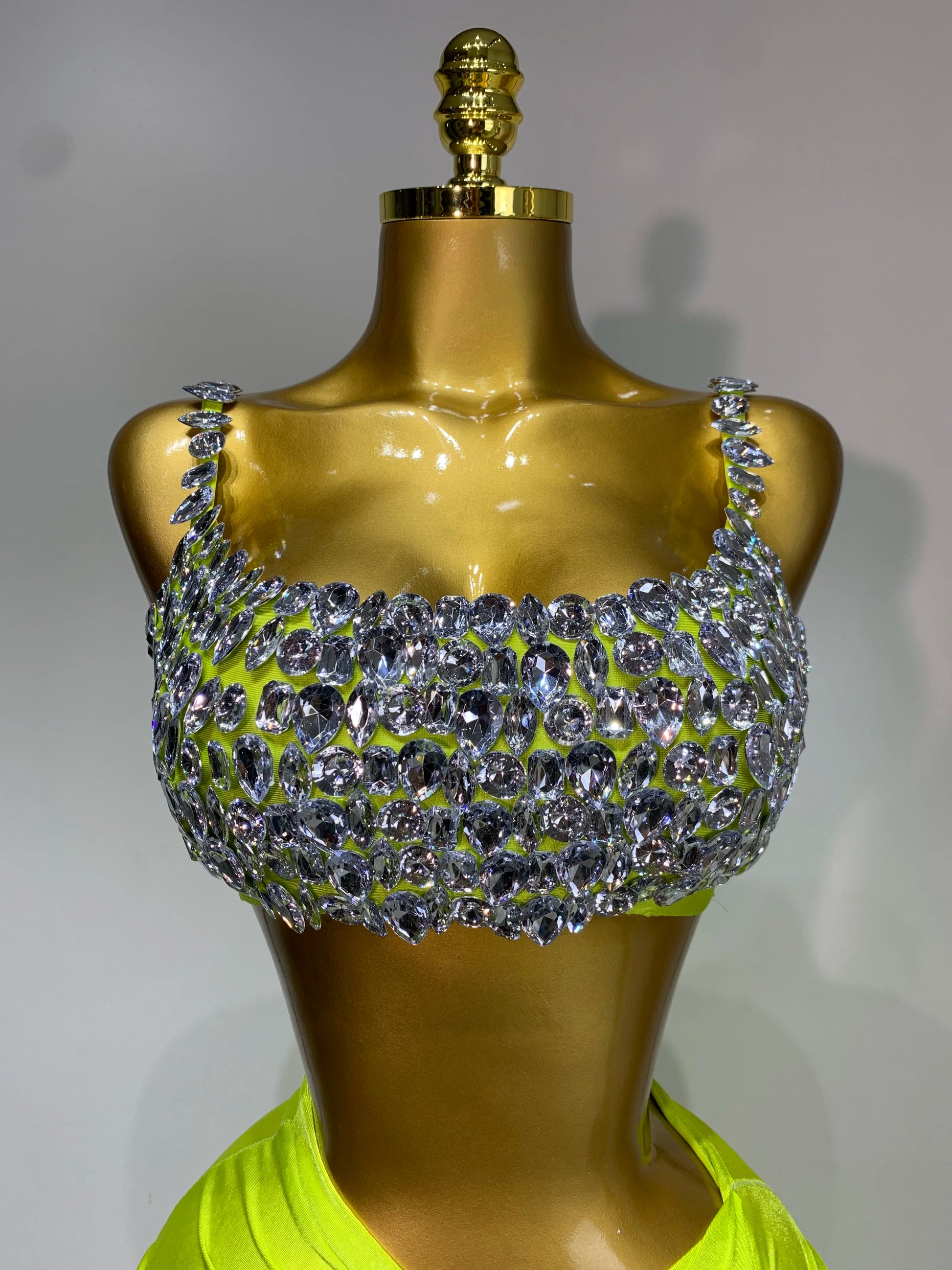 Sexy Sparkly Rhinestone Two Pieces Set