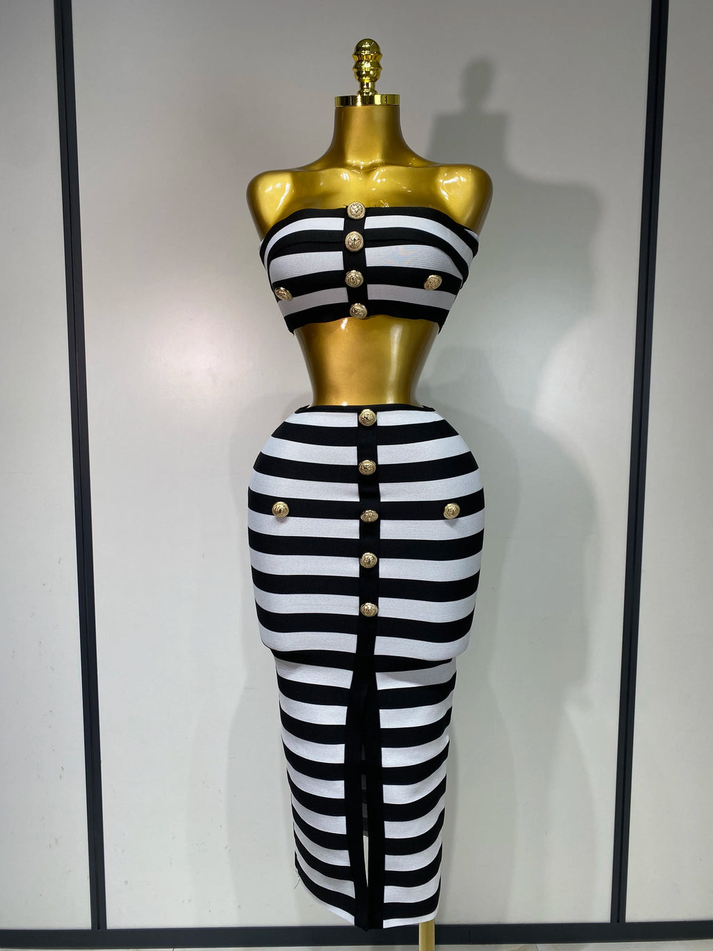 Riviera Stripe Button Set