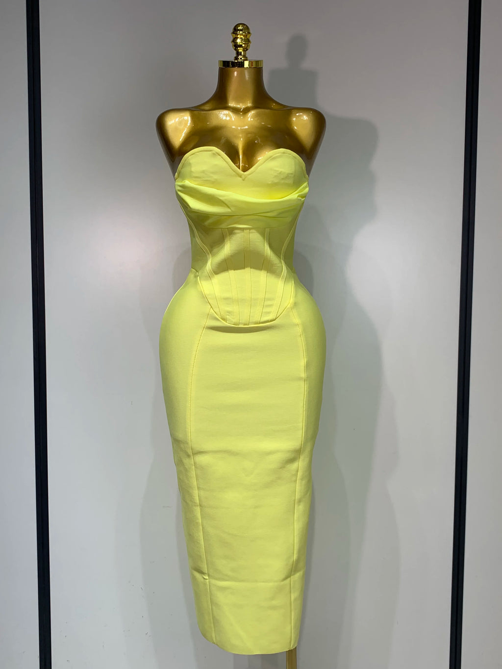 Limone' Corset Midi Dress