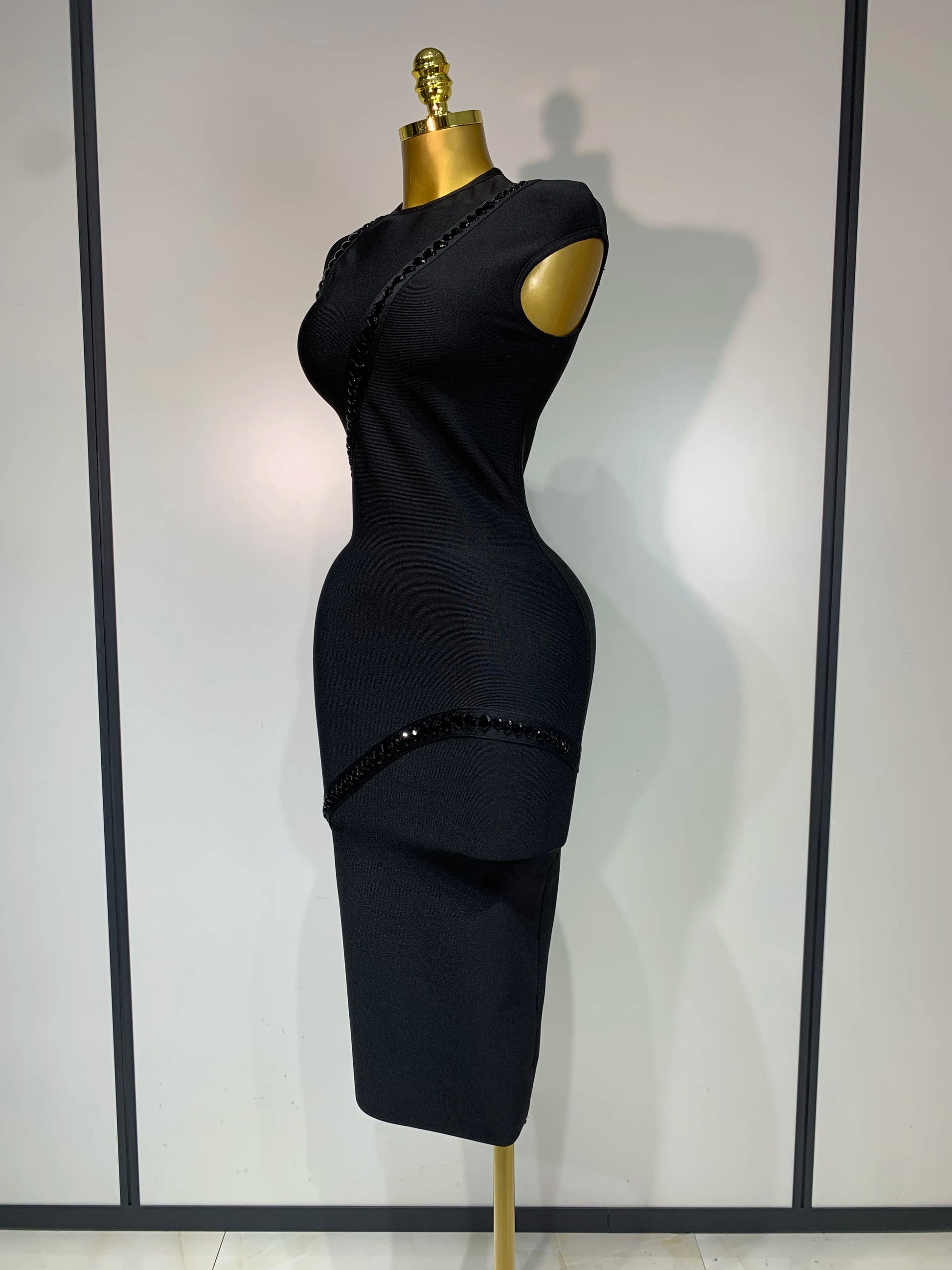 Midnight Allure Bandage Dress
