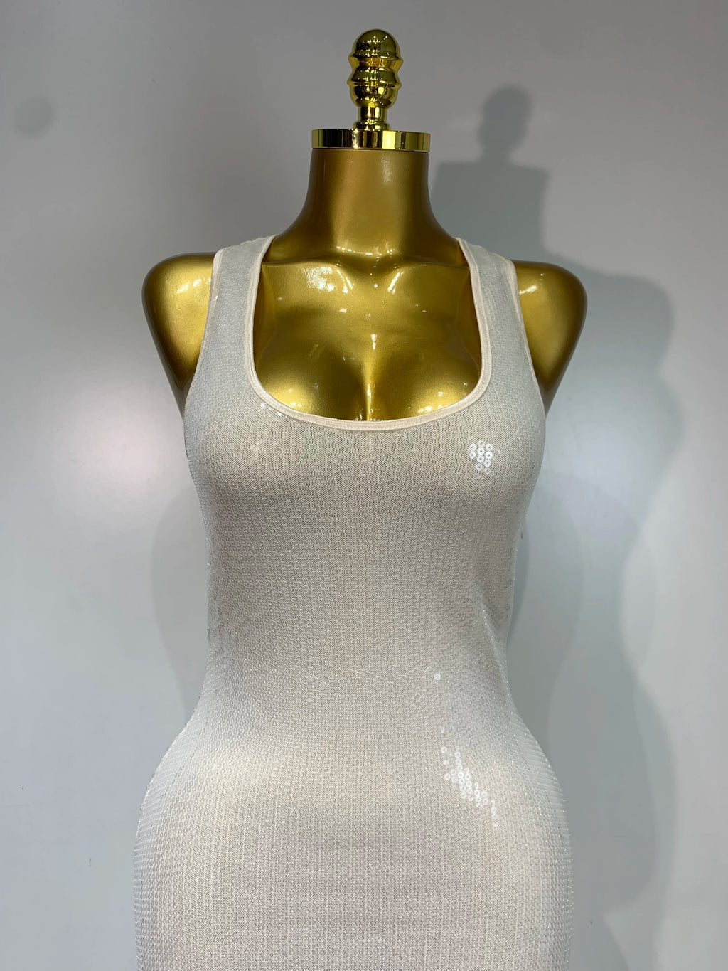 U-Neck Apricot Backless