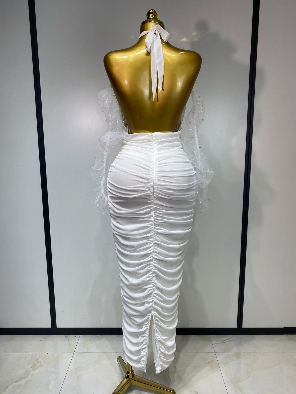 Seraphina Ruched Rosette Gown