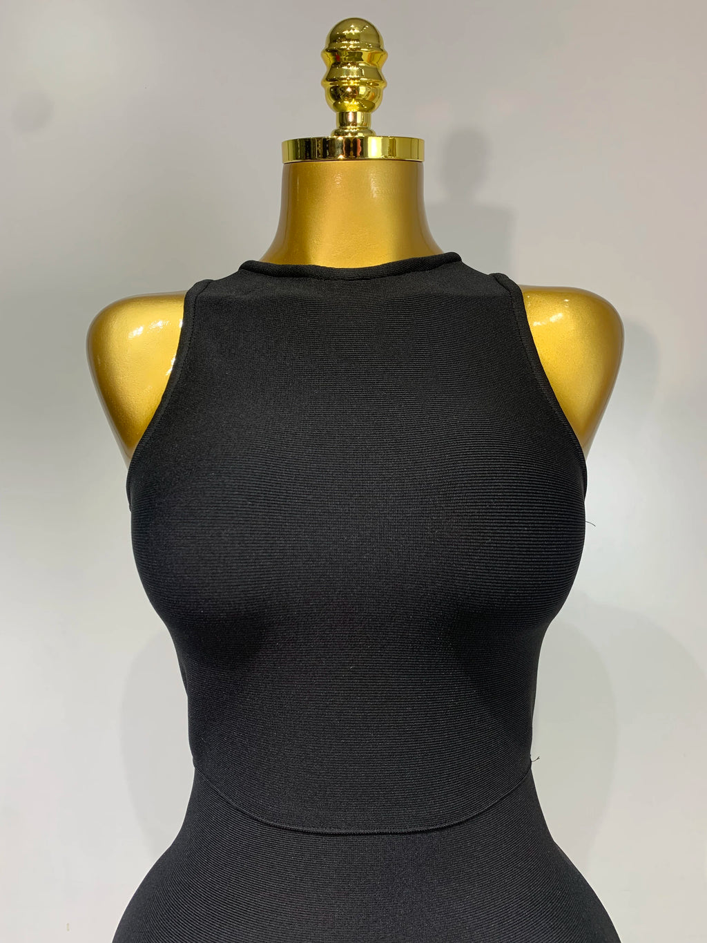 Noir Rosette Ruffle Midi Dress