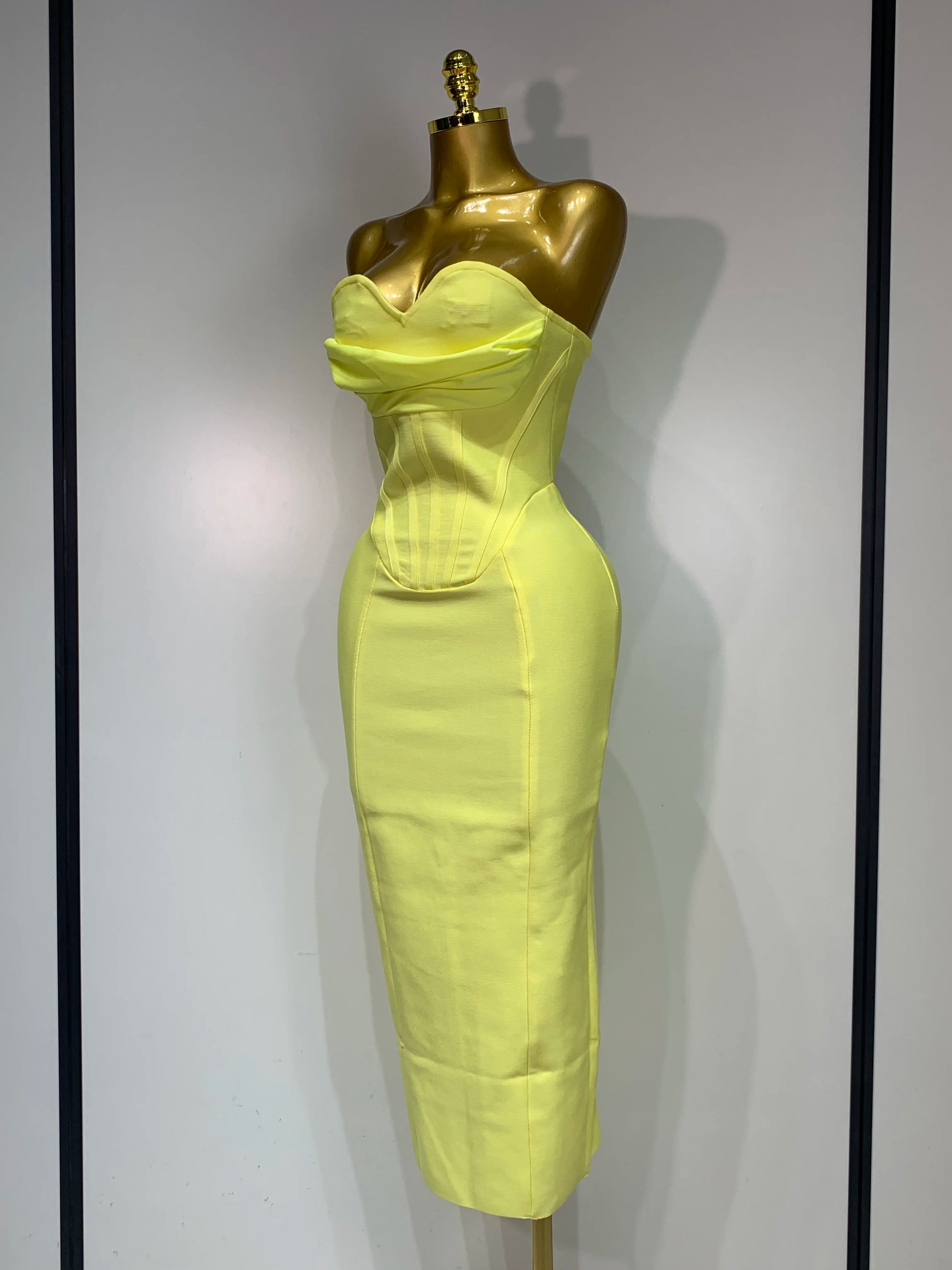 Limone' Corset Midi Dress