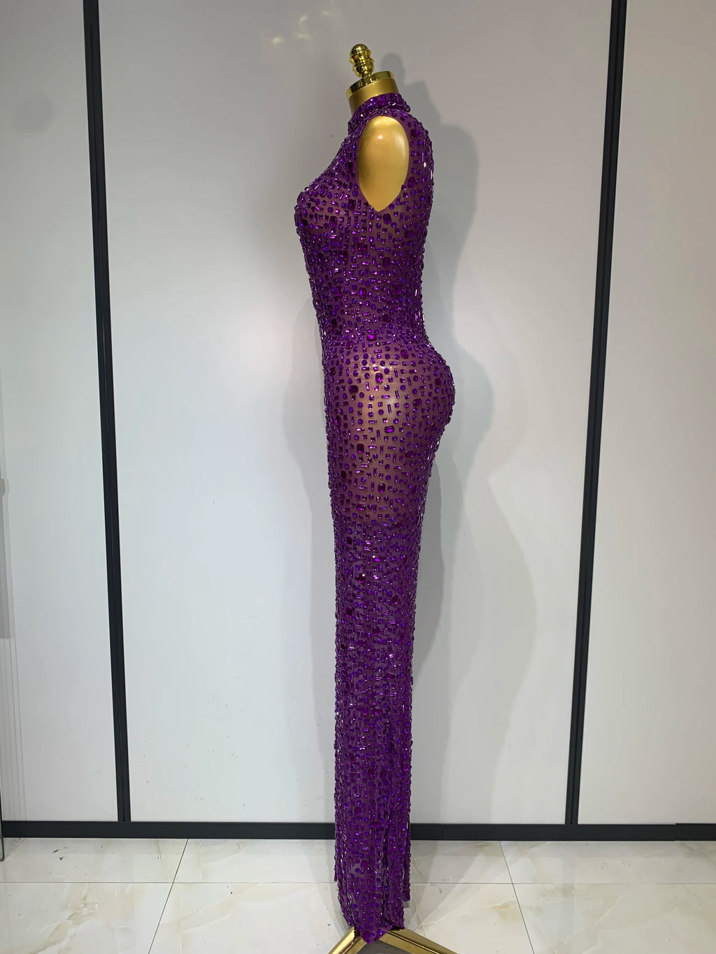 Amethyst Aura Crystal Gown