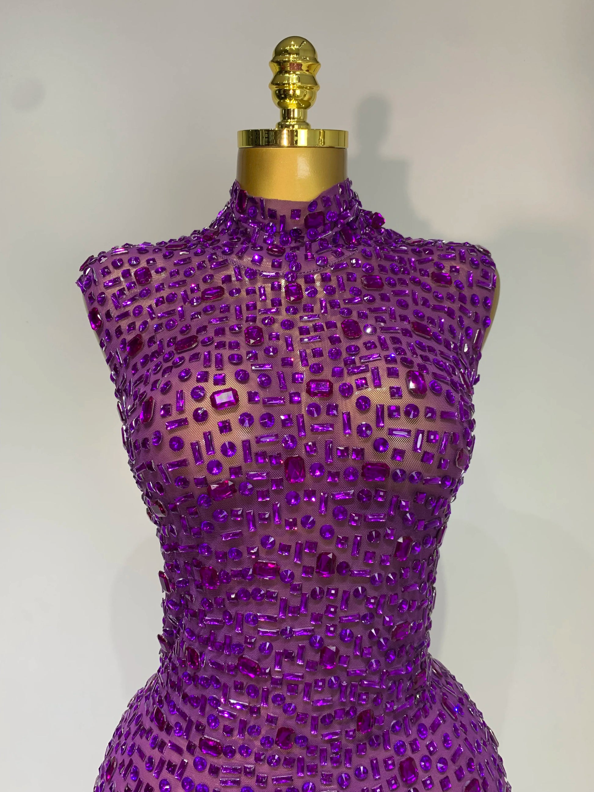Amethyst Aura Crystal Gown