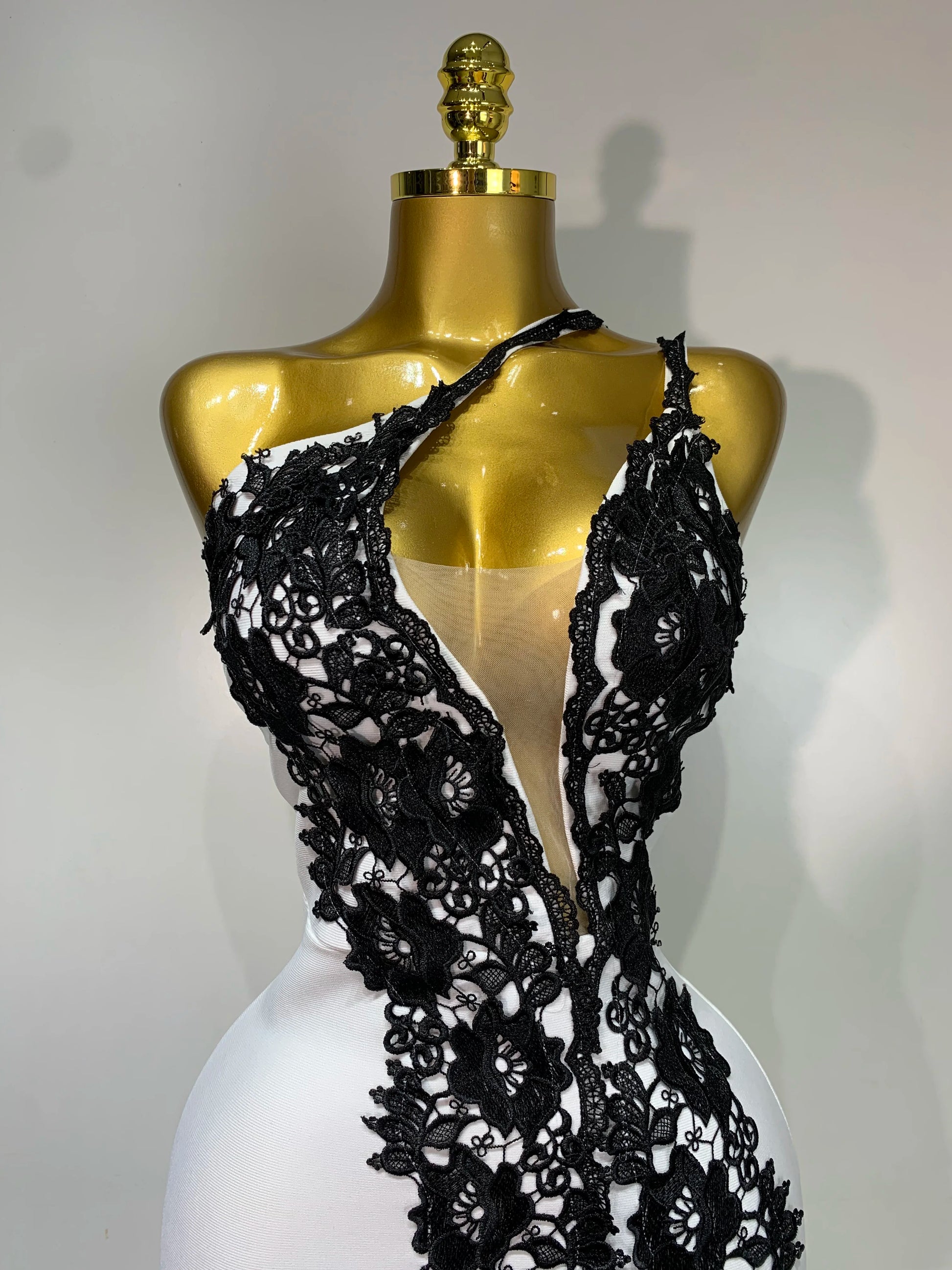 Black Lace Bodycon Bandage Dress