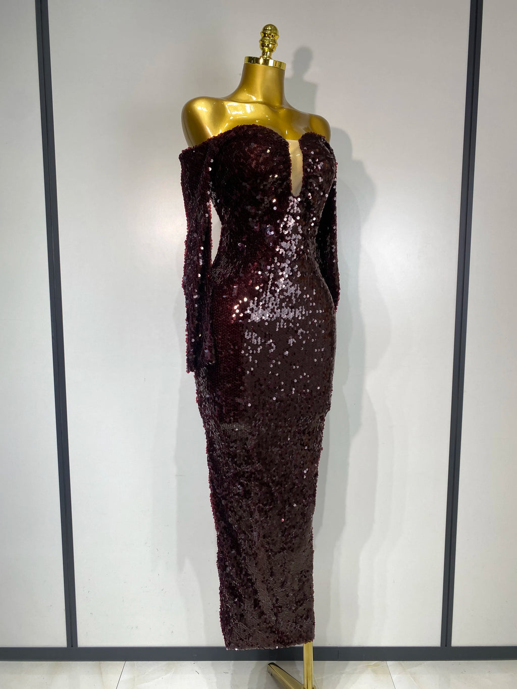 Off Shoulder Long Bodycon Dress