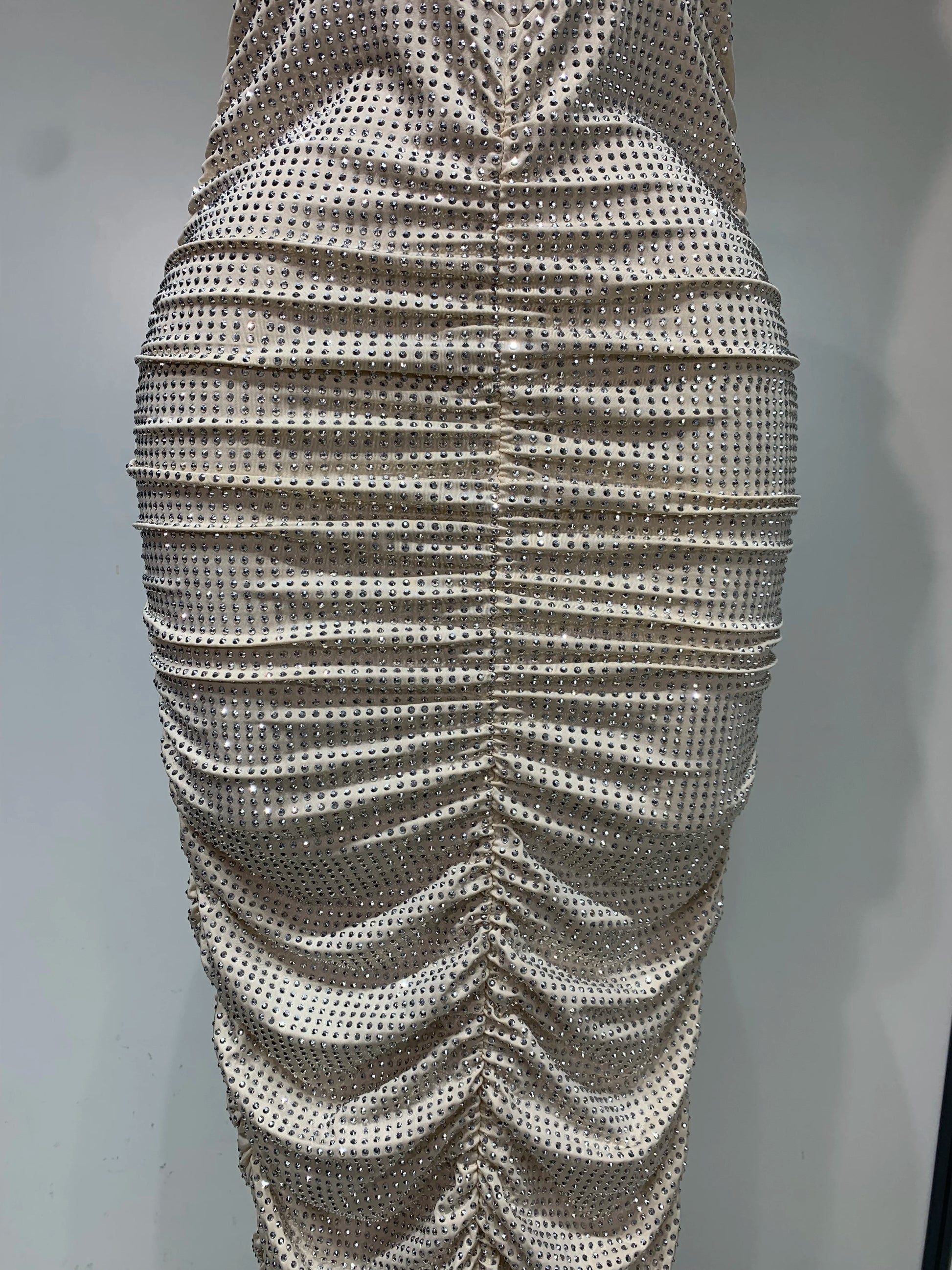 Diamonds Backless Sleeveless Sparkly  Dress