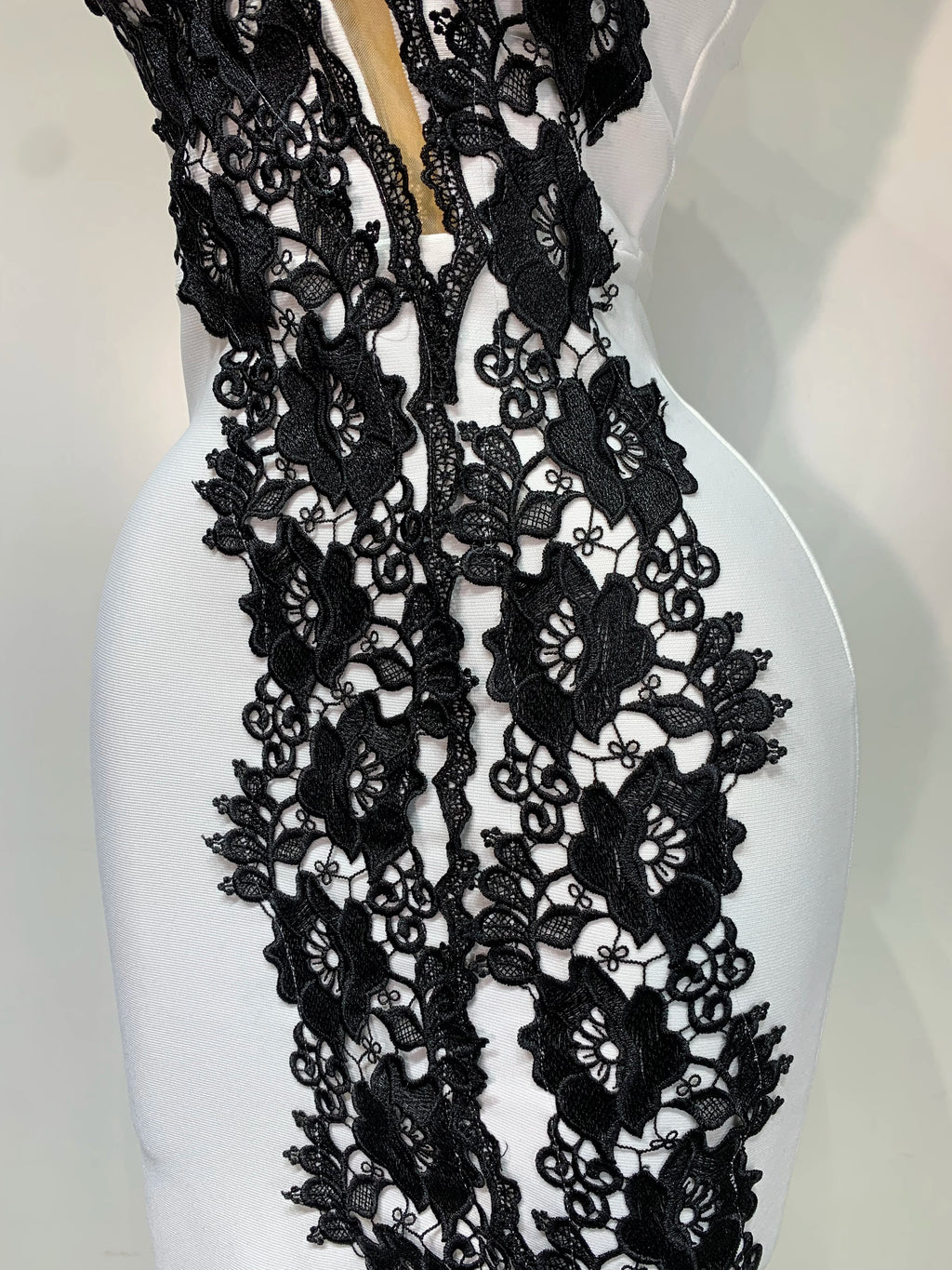 Black Lace Bodycon Bandage Dress
