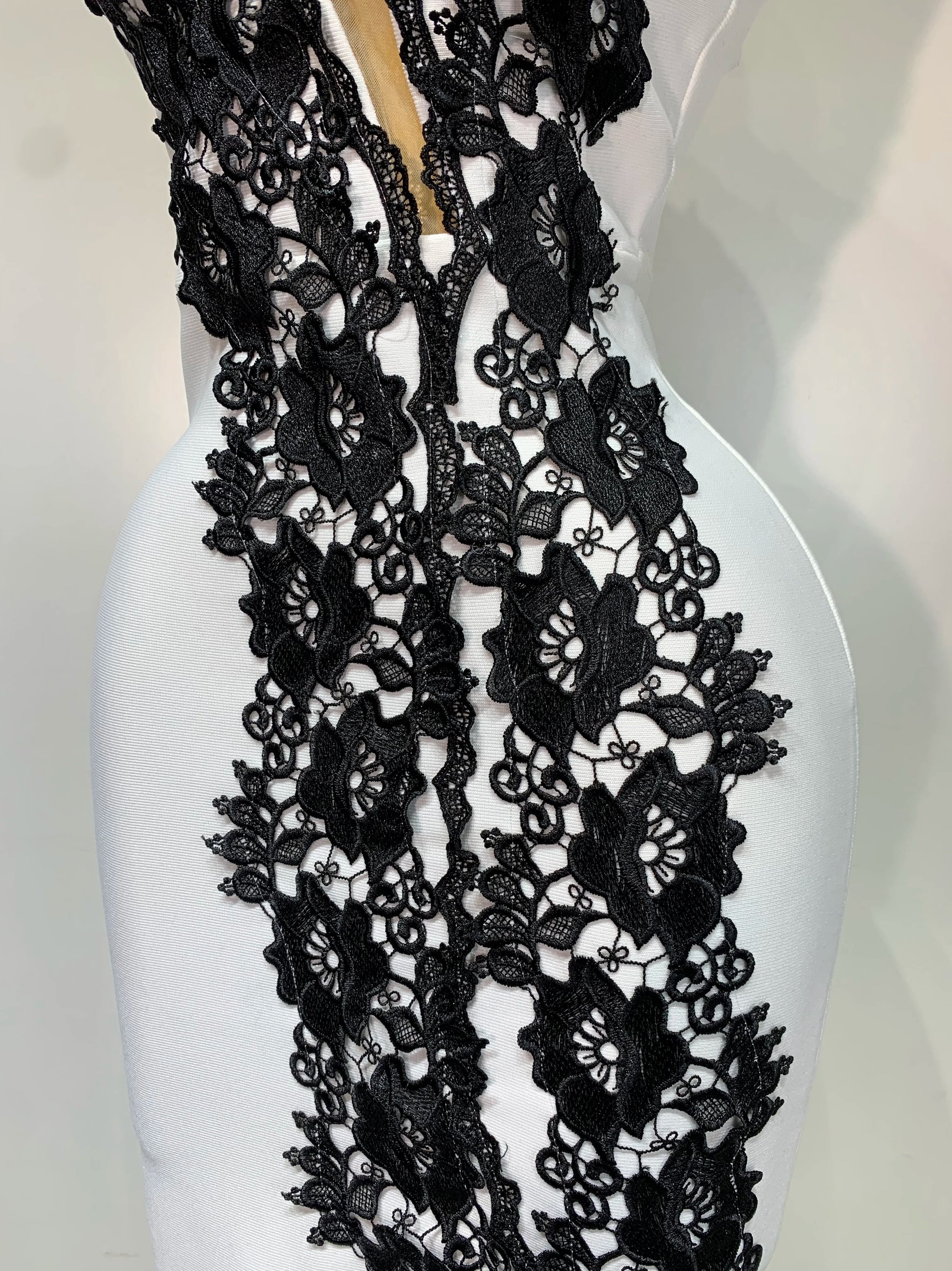 Black Lace Bodycon Bandage Dress