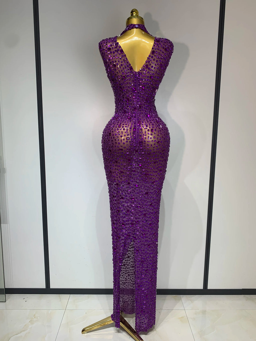 Amethyst Aura Crystal Gown