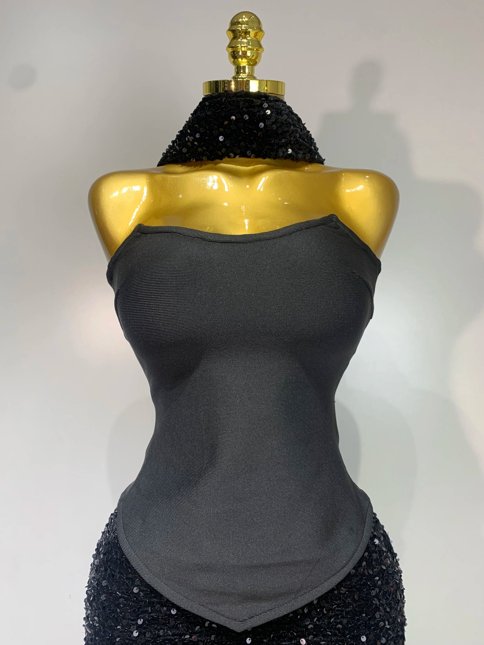 Stardust Sequin Halter Gown