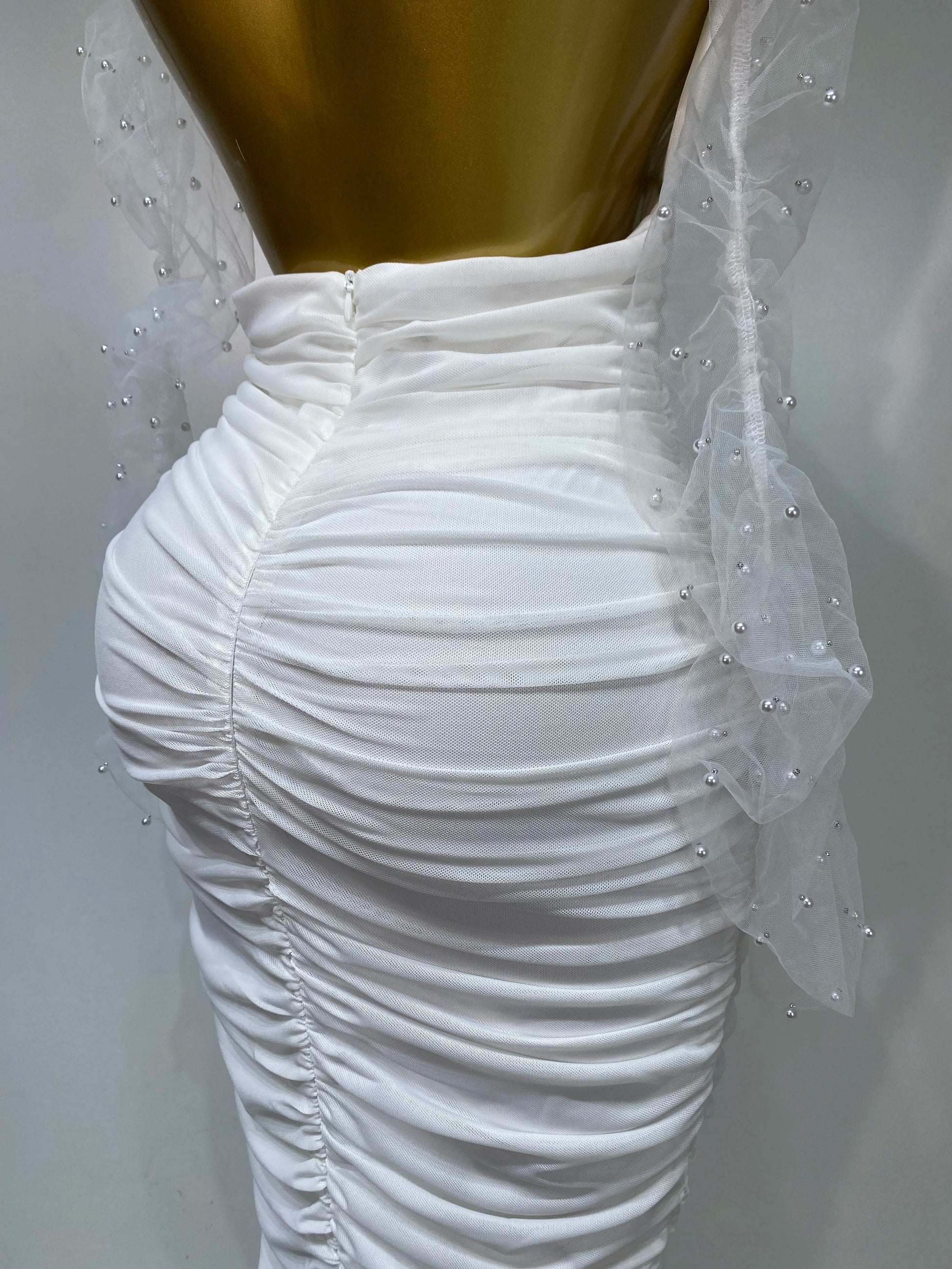 Seraphina Ruched Rosette Gown