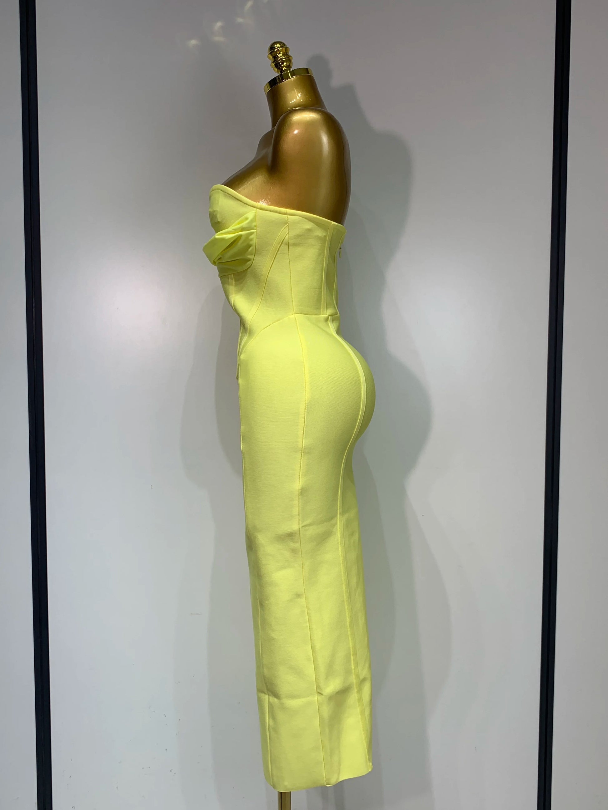 Limone' Corset Midi Dress